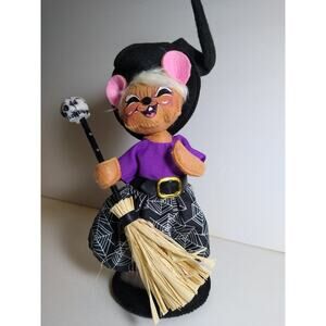 Annalee Witch Mouse Halloween Figurine 7.5in Handcrafted Artist Doll